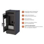PACK Poêle à granulés étanche fonte BR12 + Kit ventouse Dinak – Image 4