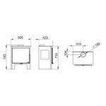 Poêle à bois 3 vitres raccordable - BRONPI Loreto 10 kW – Image 9