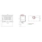 Poêle à bois raccordable 3 vitres avec bûcher - FIREMATIC Calgary - L 13.5 kW – Image 6